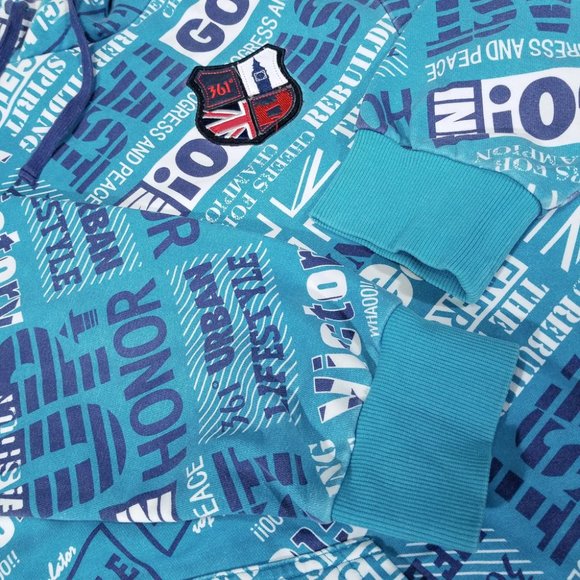 361˚ USA Blue Turquoise All-over Print Hoodie - Picture 6 of 12